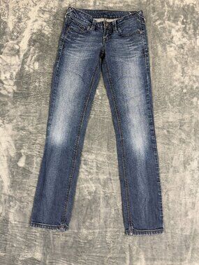 Ariat Womens Denim Jeans 25R Medium Wash Straight Leg Cotton Blend